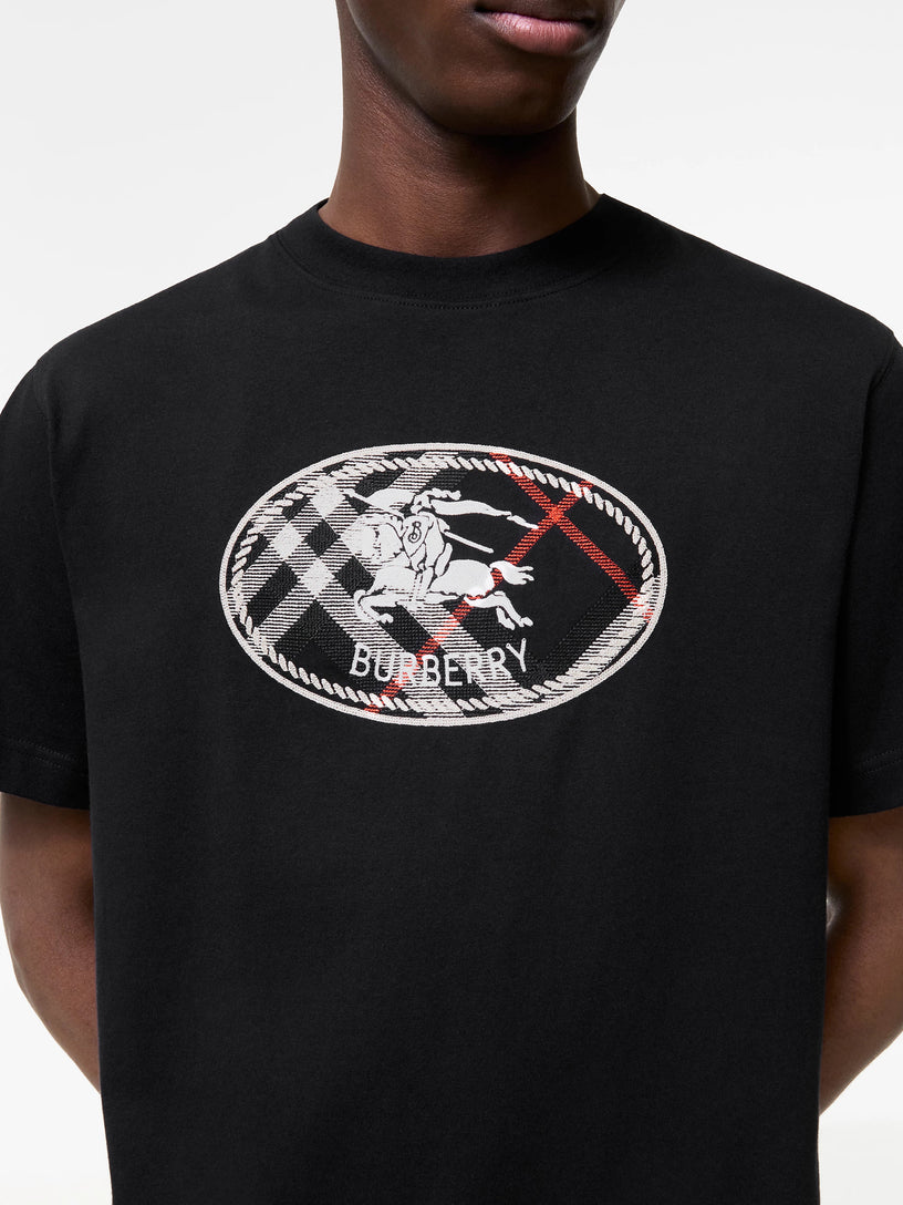 T-shirt Check con Knight Stamp