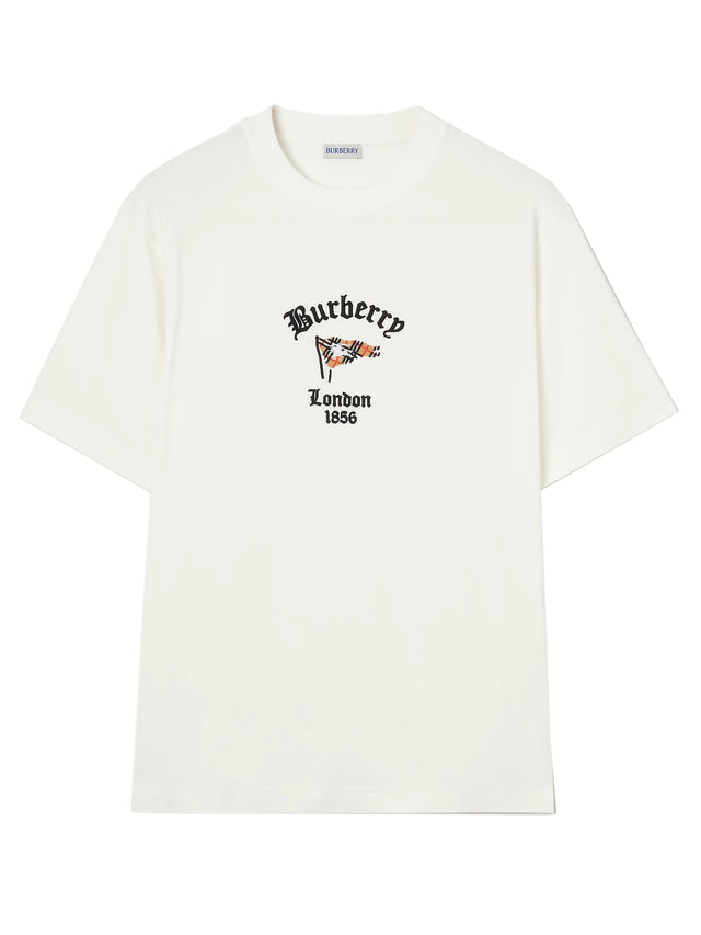 T-shirt con bandiera Check