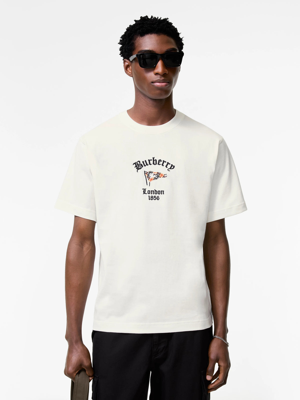 T-shirt con bandiera Check