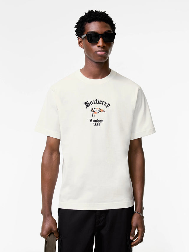 T-shirt con bandiera Check