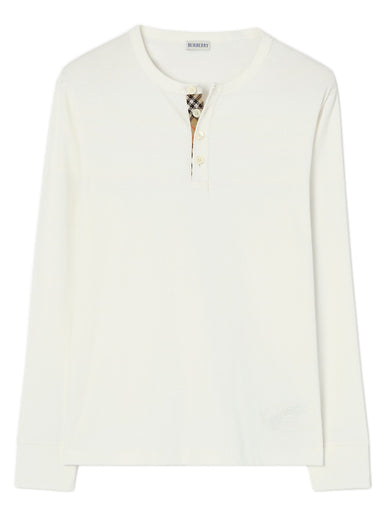 Top in cotone a maniche lunghe