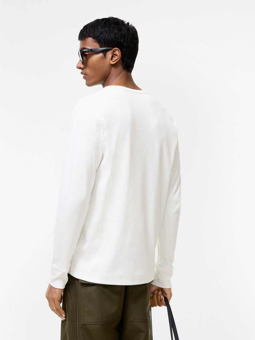 Top in cotone a maniche lunghe