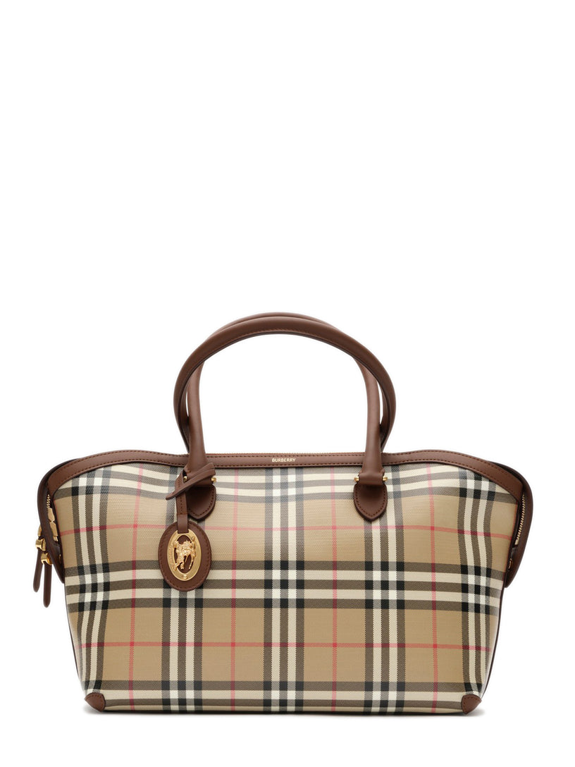 Tote Check piccola con cerniera