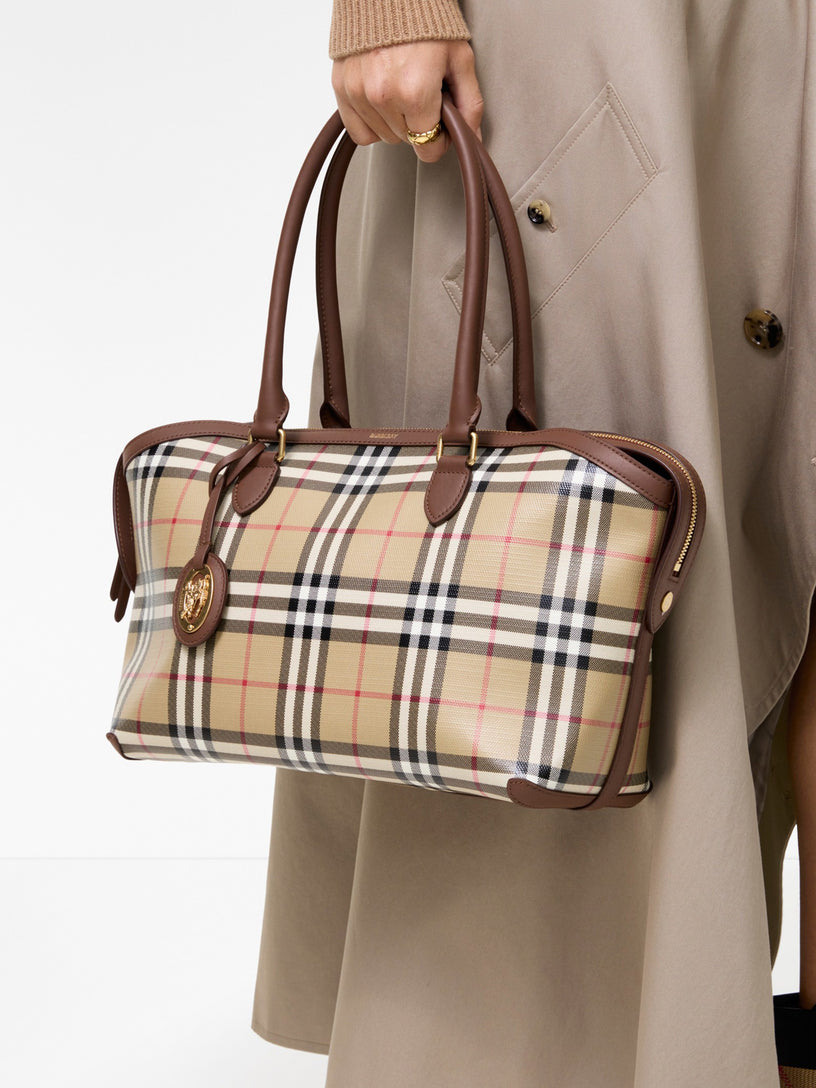 Tote Check piccola con cerniera
