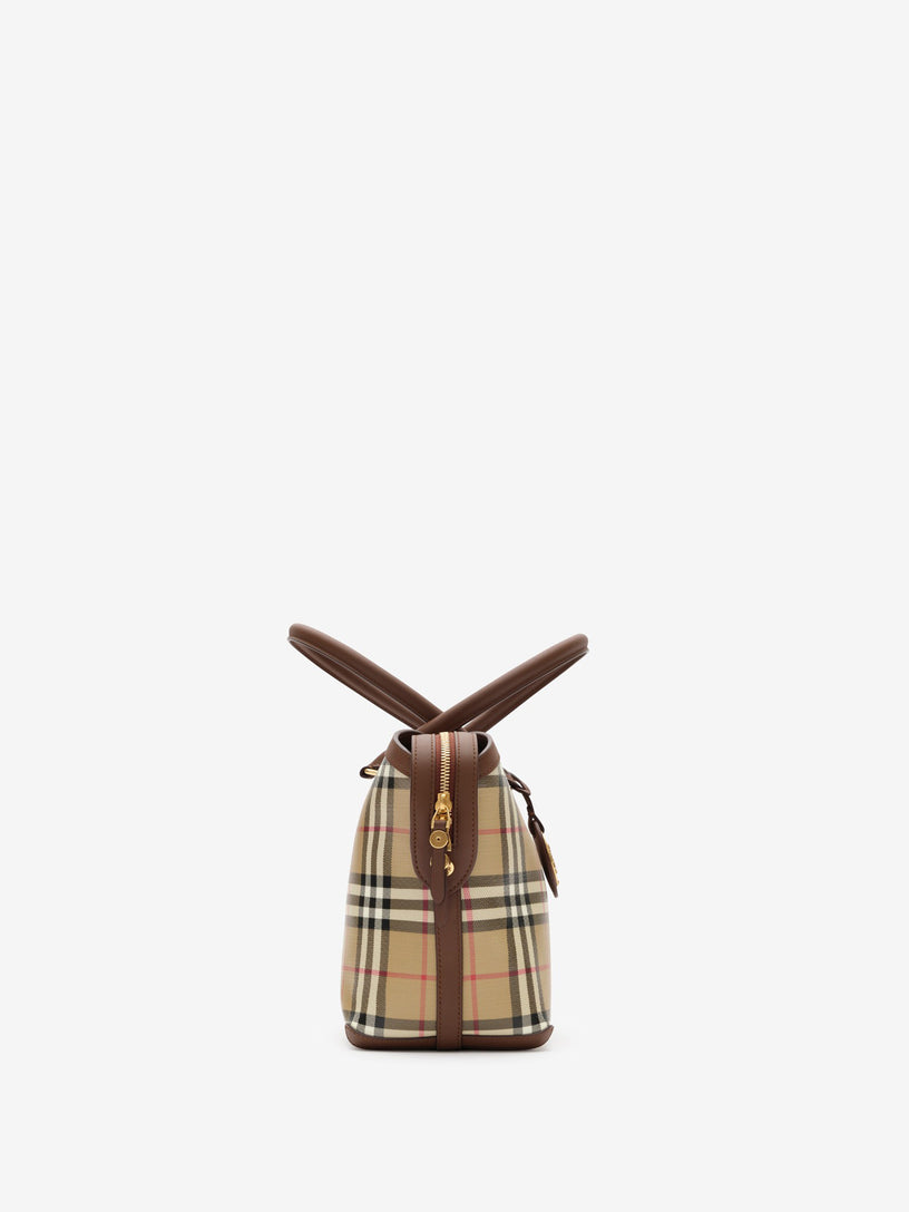 Tote Check piccola con cerniera