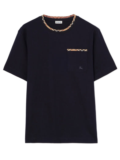 T-shirt con finiture Check