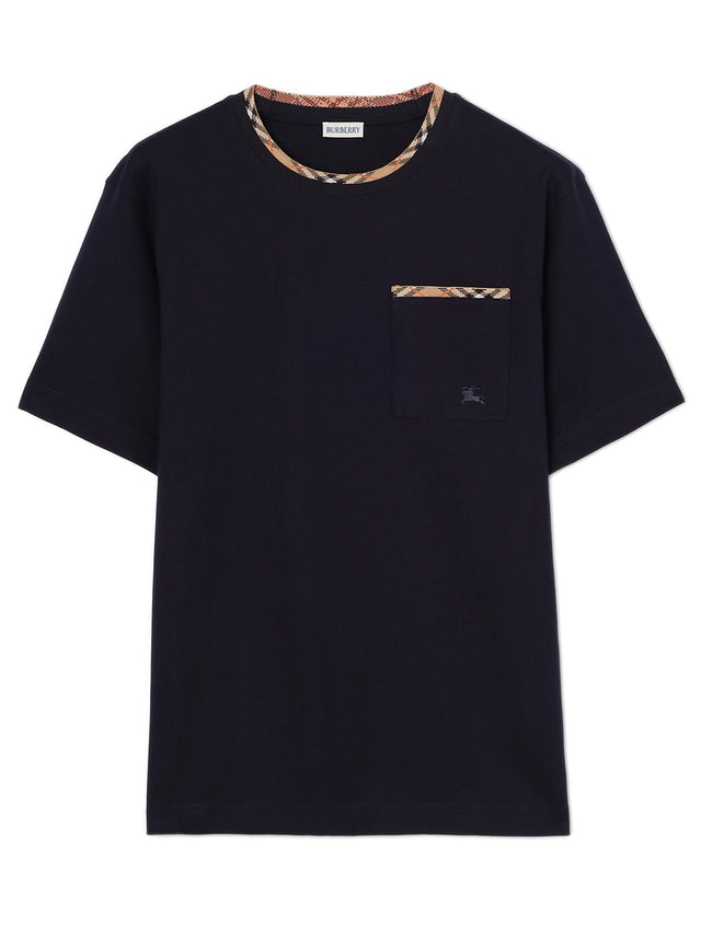 T-shirt con finiture Check