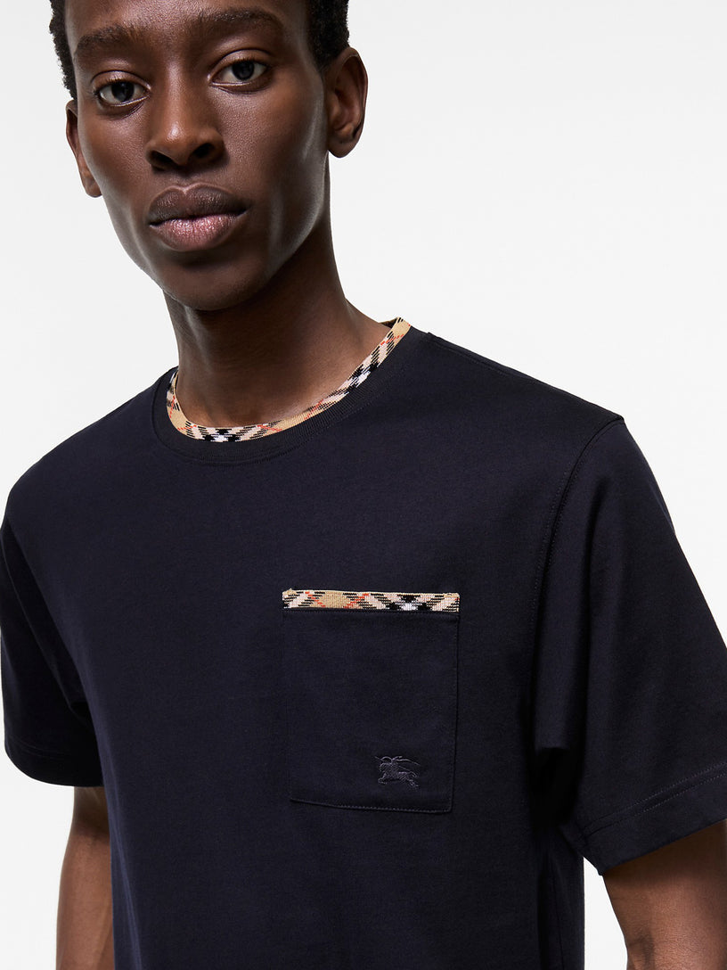 T-shirt con finiture Check