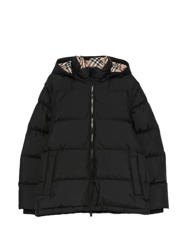 Down jacket with hood
