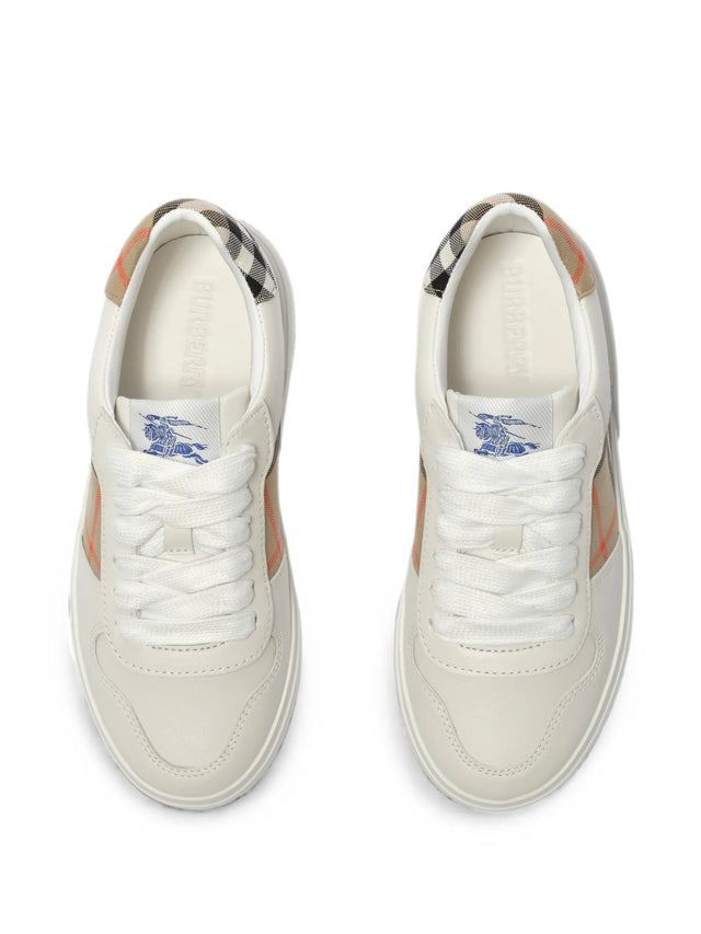 Sneakers in pelle e Check