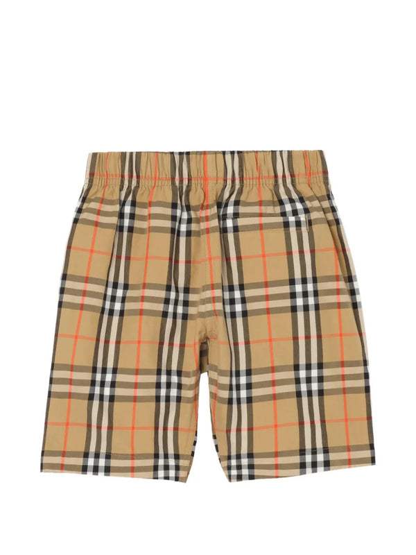 Check Cotton Cargo Shorts