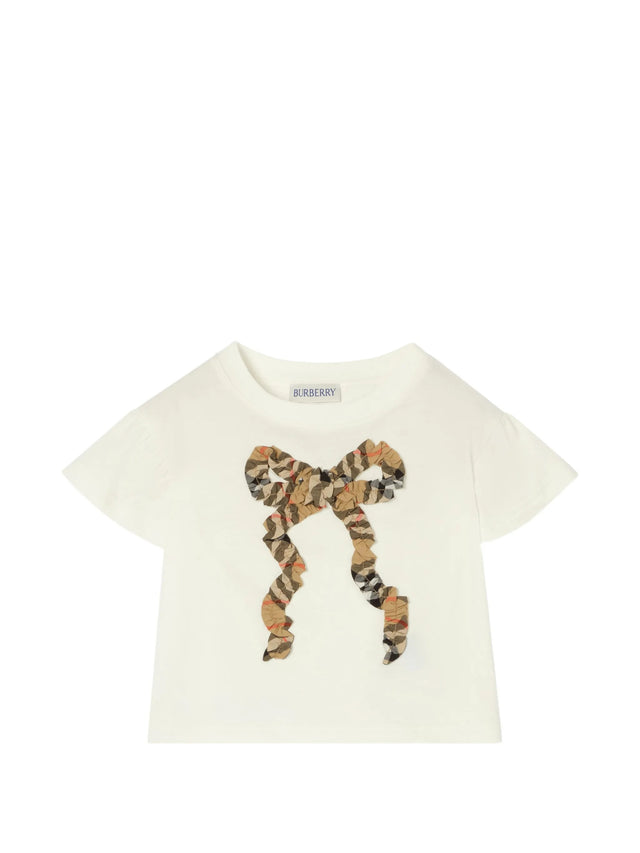 T-shirt con fiocco Check