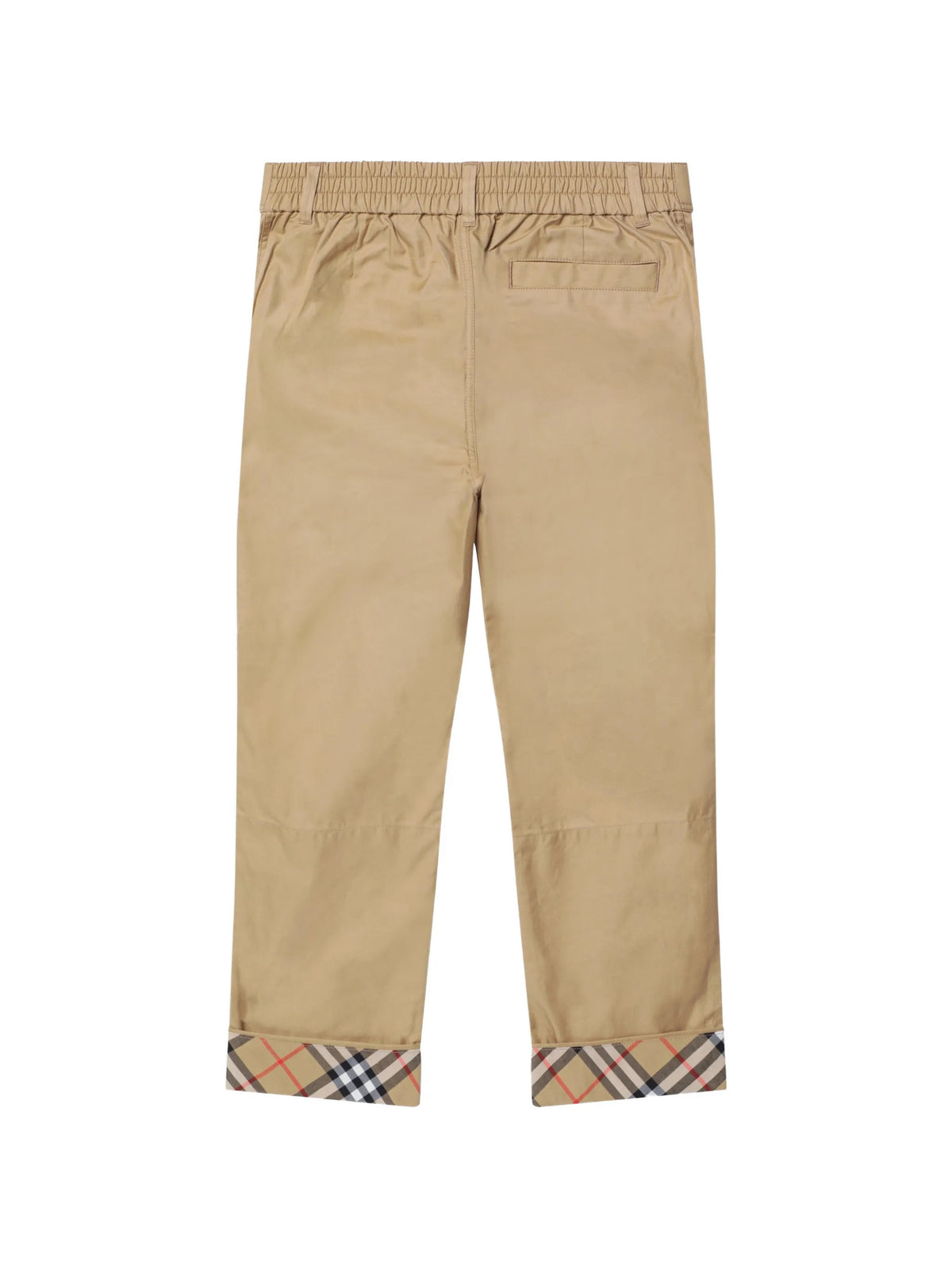 Pantaloni con risvolti Check
