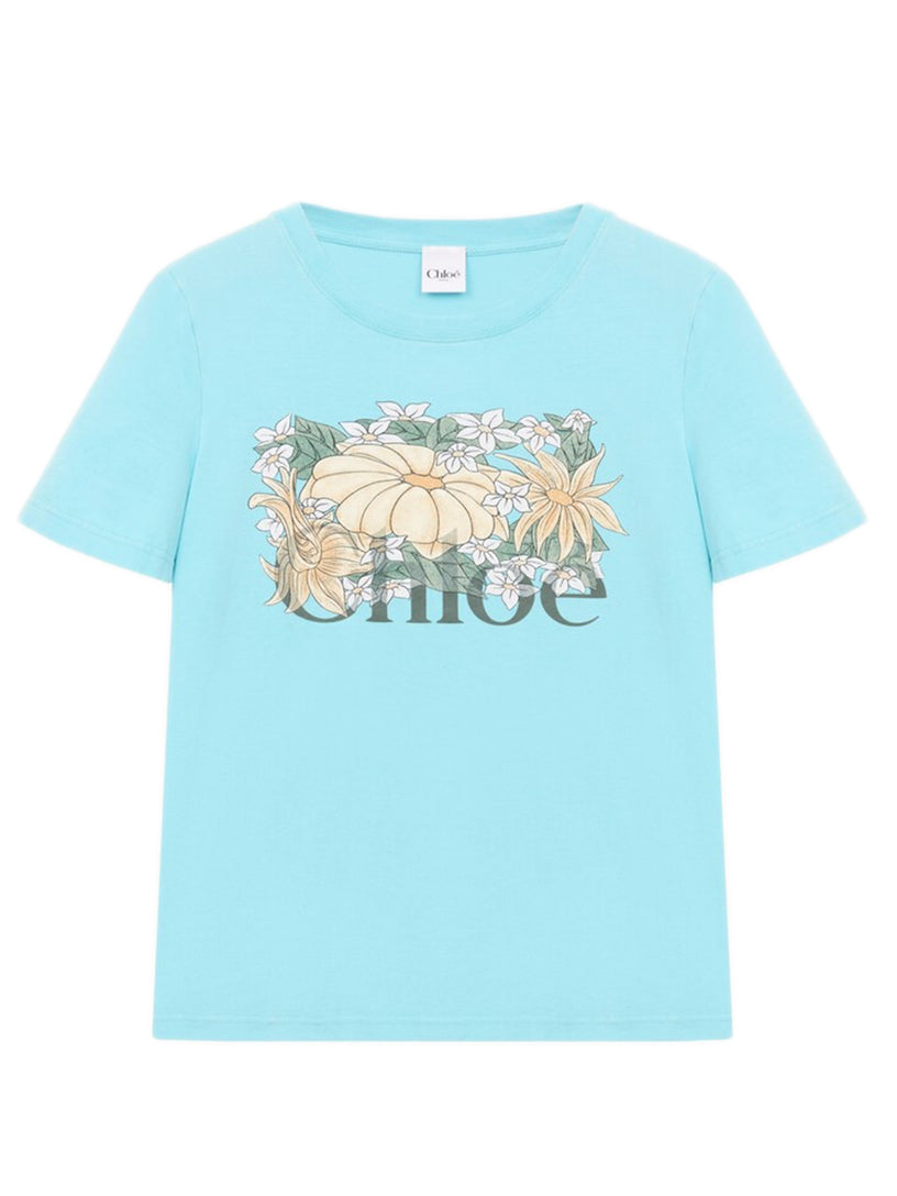 T-shirt baby fit con logo in jersey di cotone