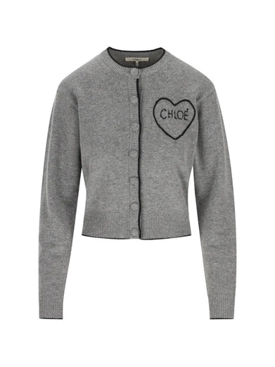 Cardigan aderente con logo