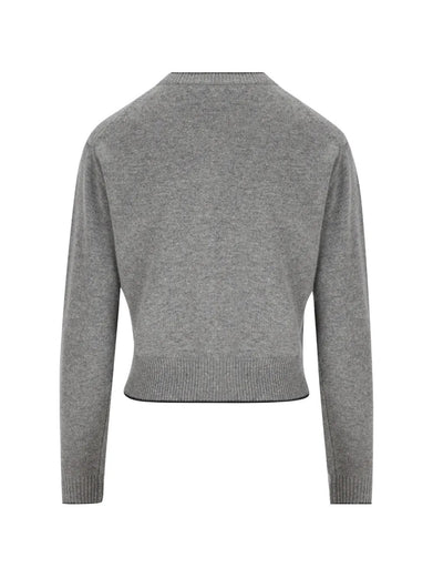 Cardigan aderente con logo