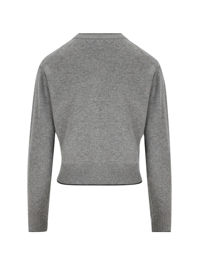 Cardigan aderente con logo