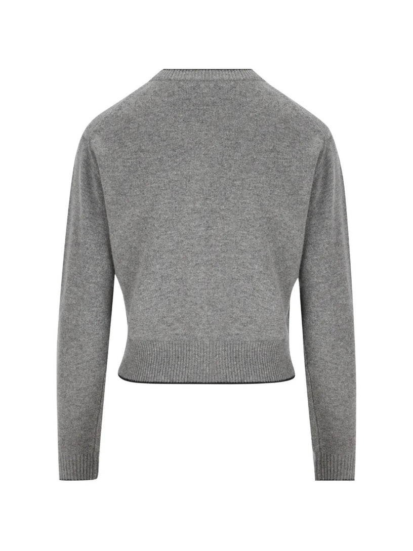 Cardigan aderente con logo