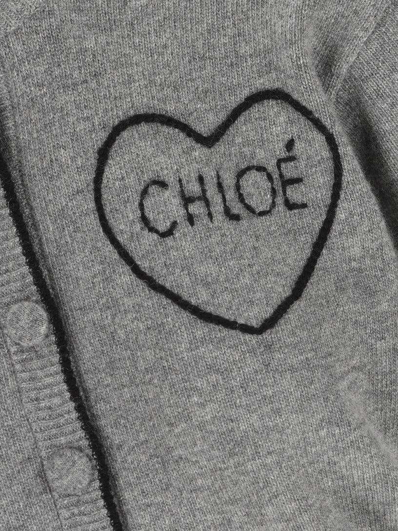 Cardigan aderente con logo