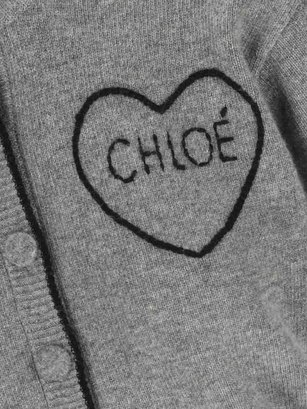 Fitted logo cardigan