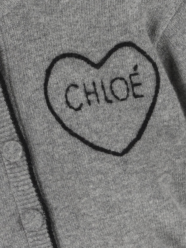 Fitted logo cardigan