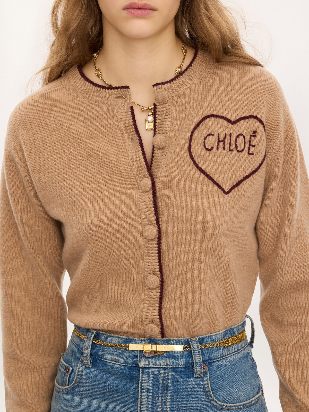 Cardigan aderente con logo