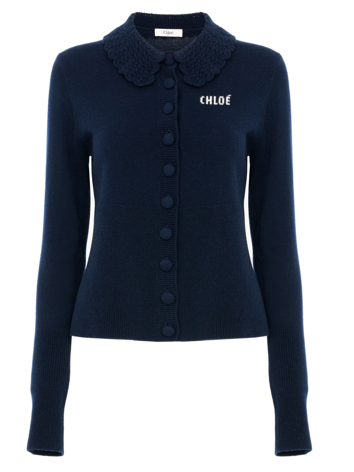 Cardigan aderente con logo