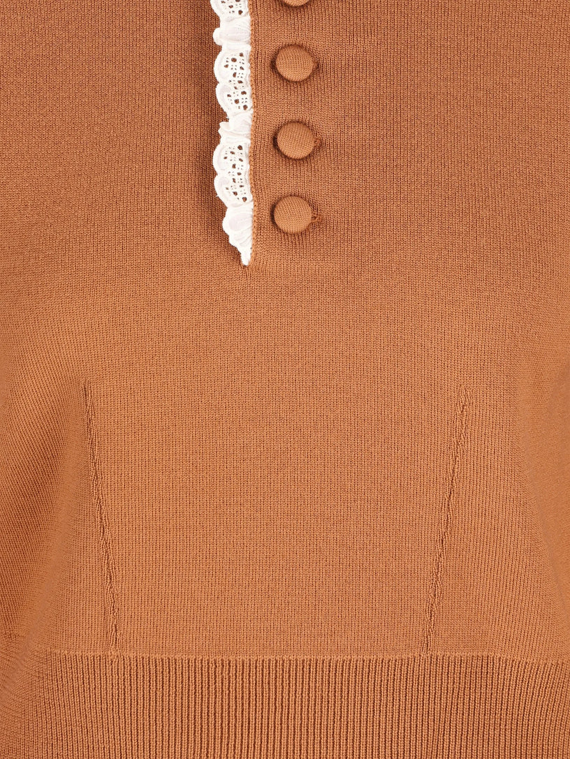 Pullover con pizzo