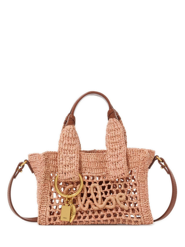 Tote bag Mini Summer Banana in rafia