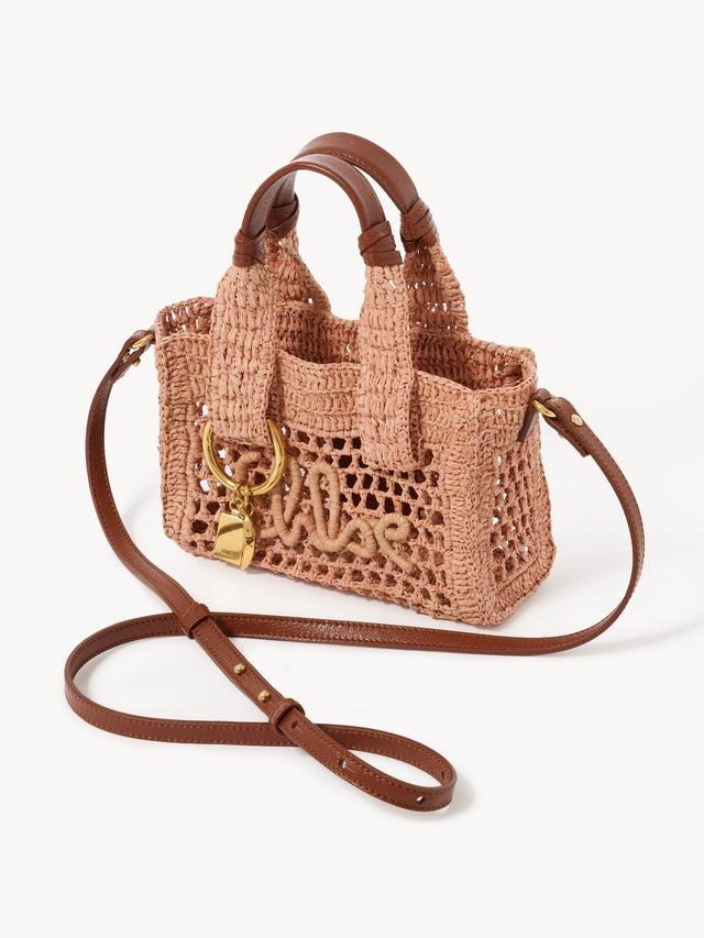 Tote bag Mini Summer Banana in rafia