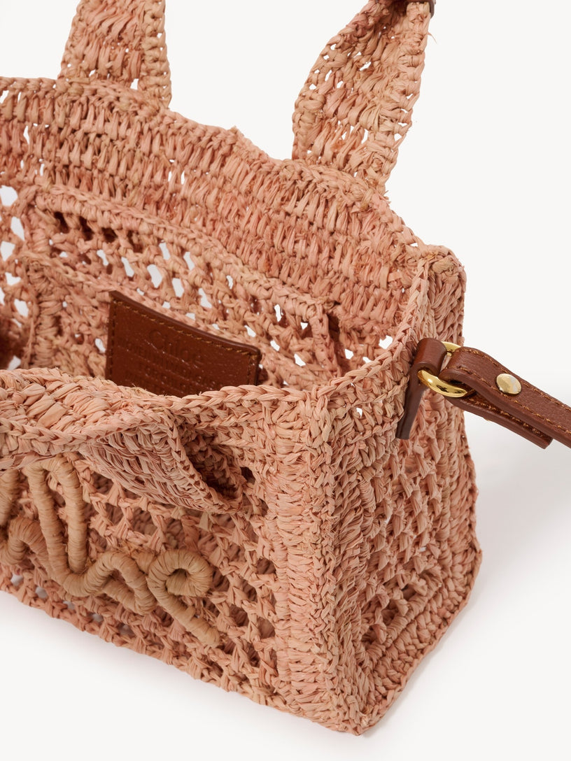 Tote bag Mini Summer Banana in rafia