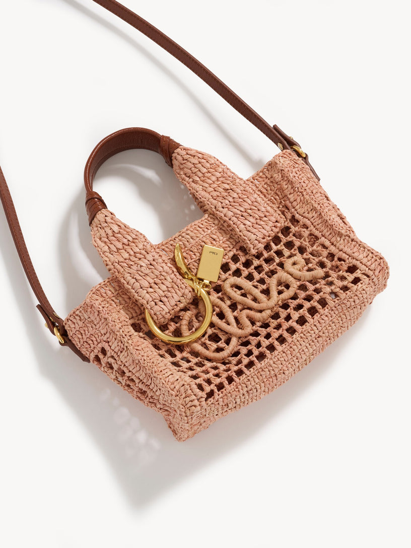 Tote bag Mini Summer Banana in rafia