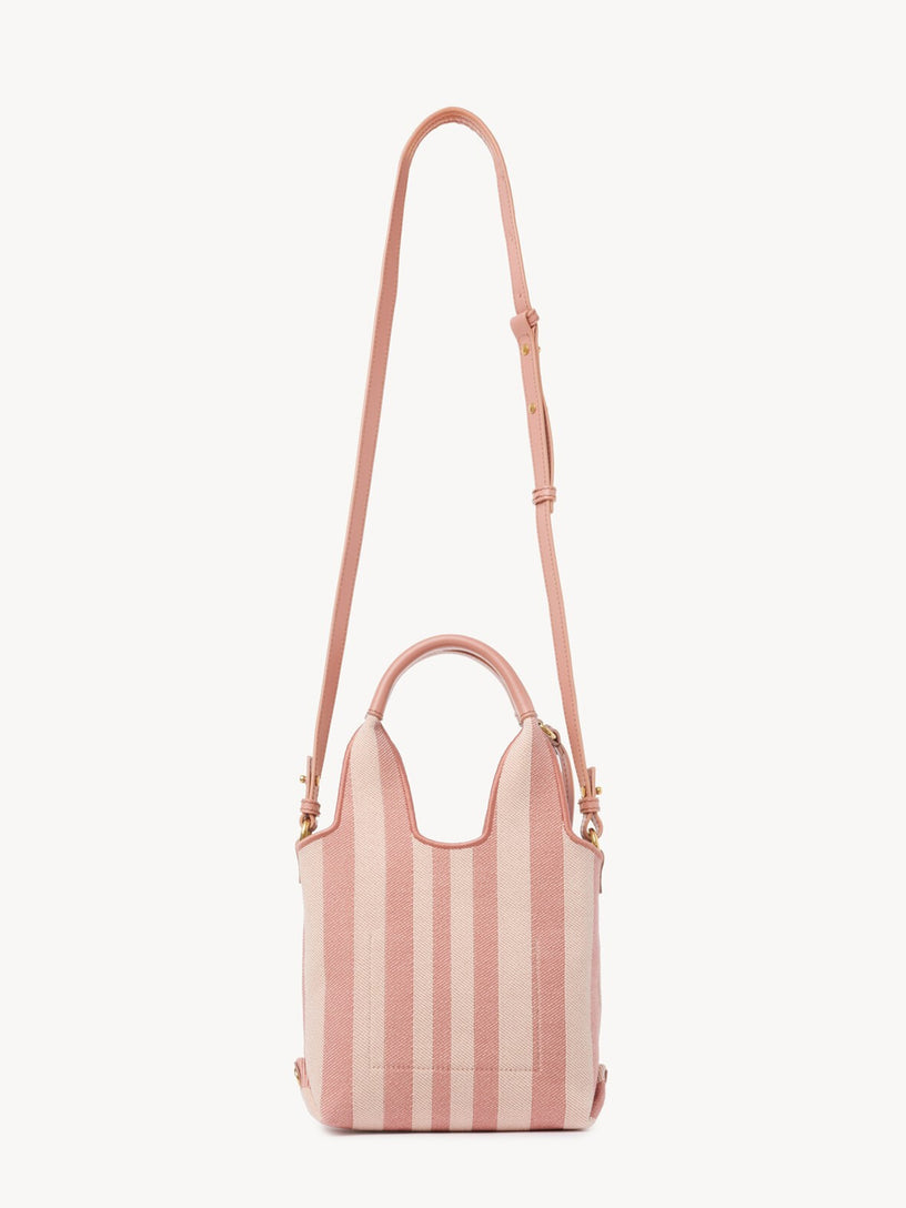 Mini borsa tote Chloé a righe in jacquard