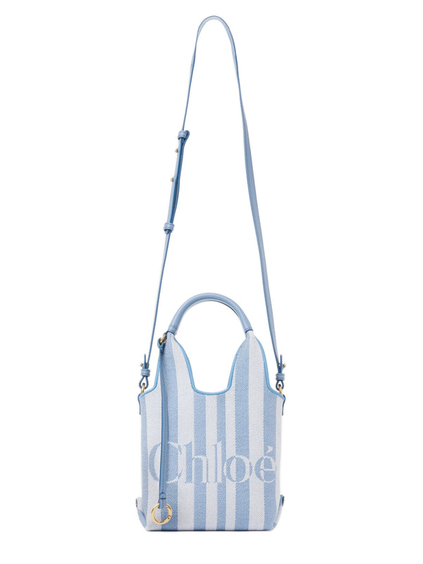 Mini Chloé Stripy tote bag in jacquard