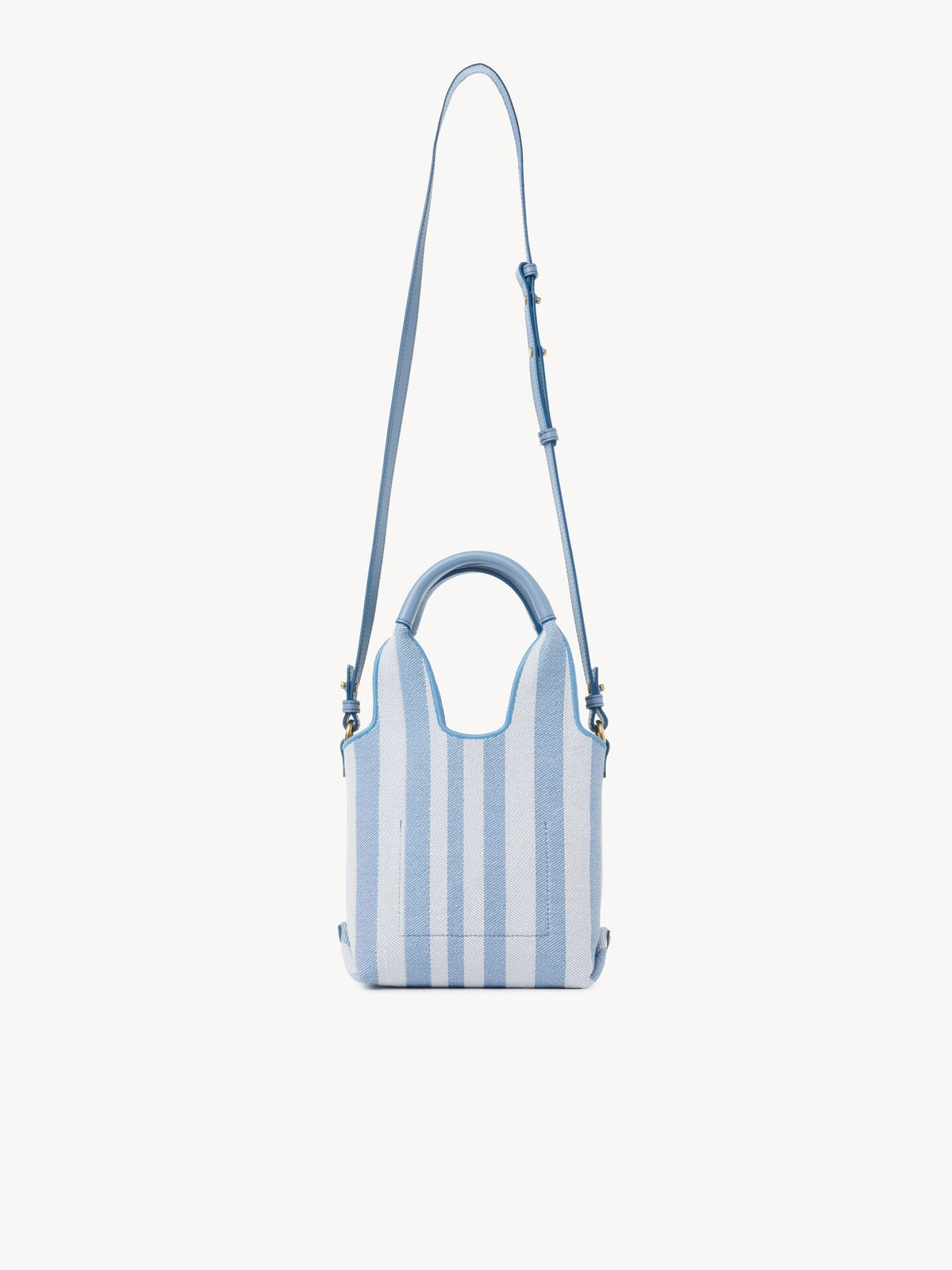 Mini borsa tote Chloé a righe in jacquard