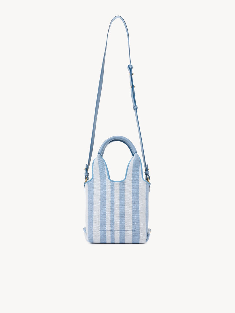 Mini borsa tote Chloé a righe in jacquard