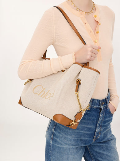 Borsa Chloé Clover in tela