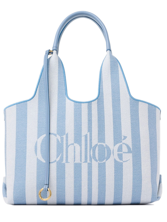 Tote bag Chloé Stripy east-west in jacquard