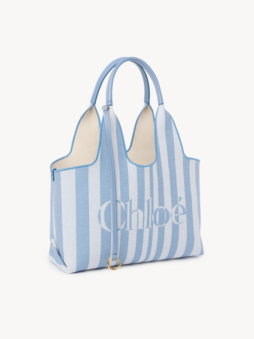 Tote bag Chloé Stripy east-west in jacquard