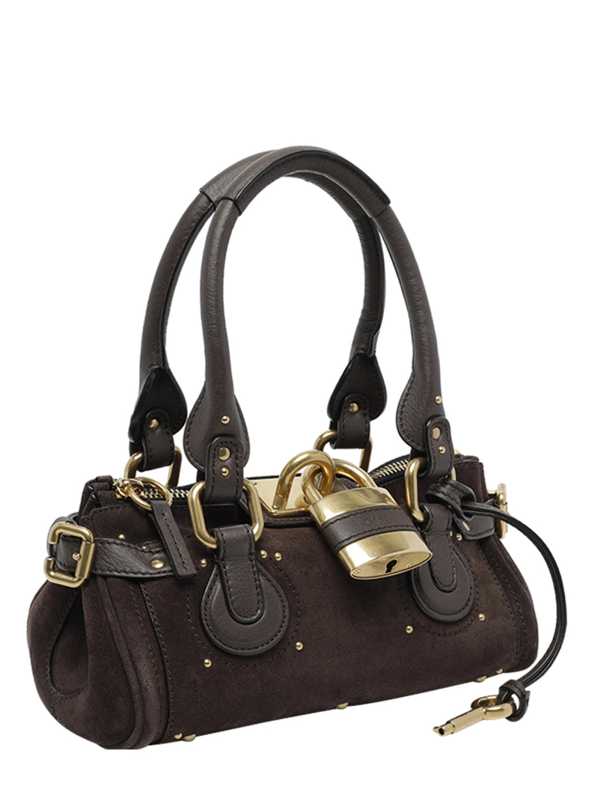 Borsa Paddington piccola in pelle scamosciata