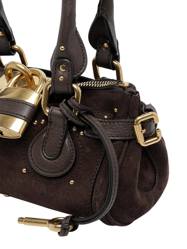 Small suede Paddington bag