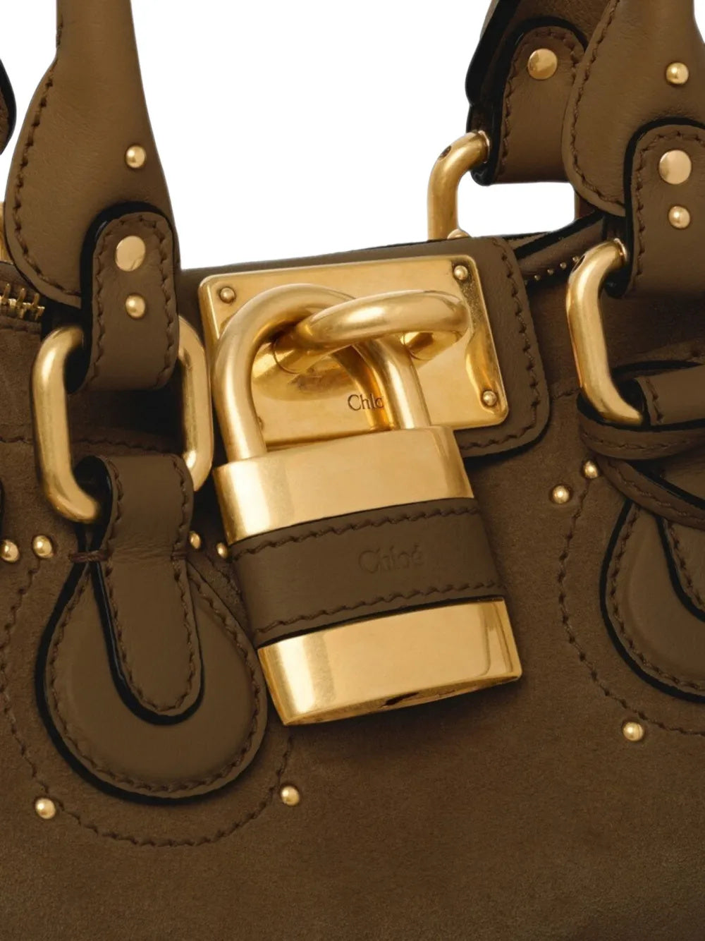 Borsa Paddington piccola in pelle scamosciata