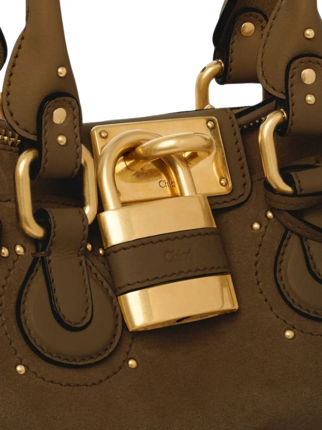 Borsa Paddington piccola in pelle scamosciata