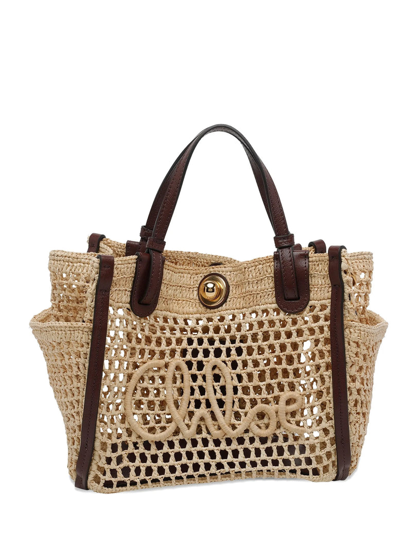 Borsa Chloé Iconic in rafia