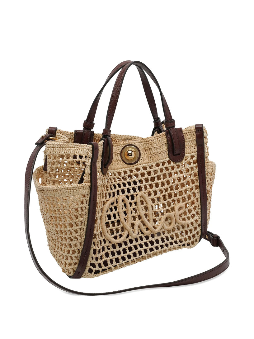 Borsa Chloé Iconic in rafia
