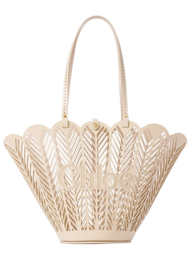 Borsa cesto Chloé Soleil in pelle di vitello verniciata