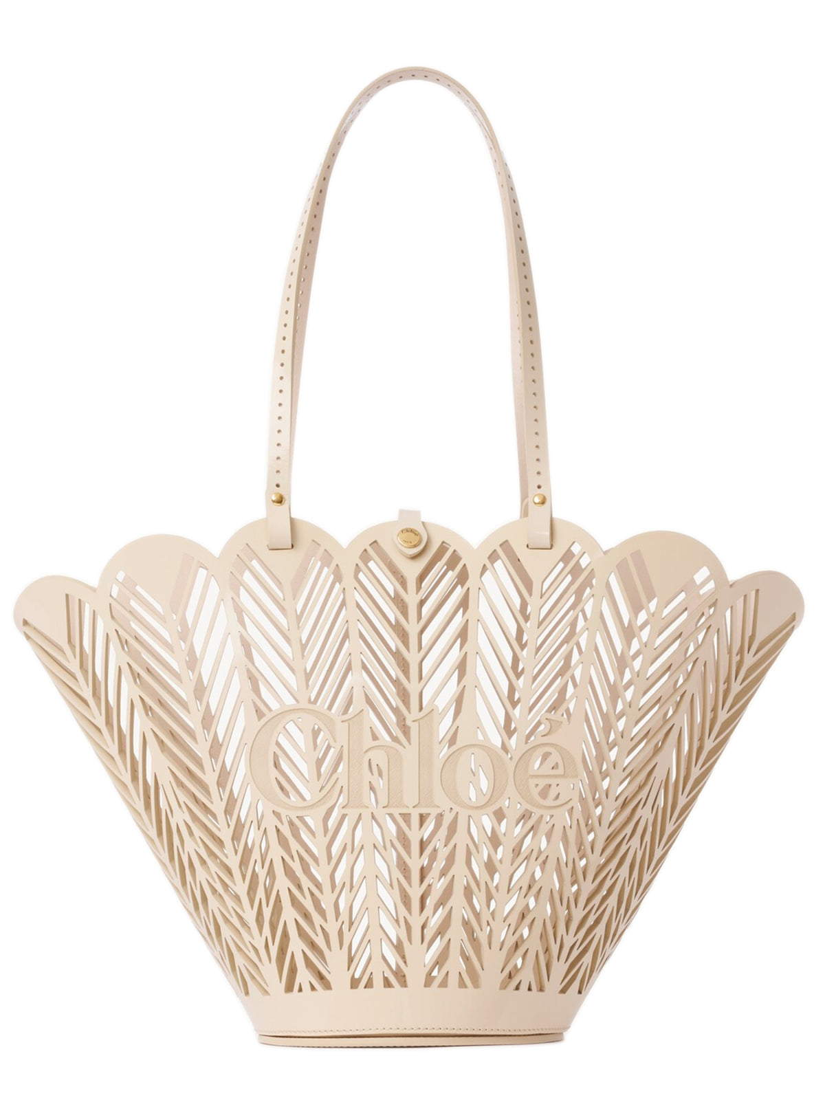 Borsa cesto Chloé Soleil in pelle di vitello verniciata
