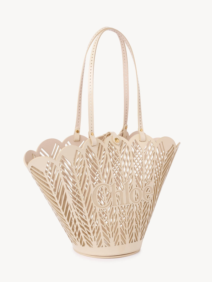 Borsa cesto Chloé Soleil in pelle di vitello verniciata