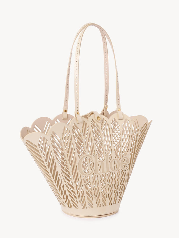 Borsa cesto Chloé Soleil in pelle di vitello verniciata