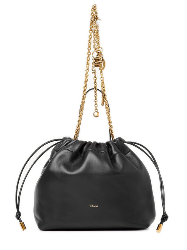 Borsa a spalla piccola Chloé Icons con catena in pelle morbida